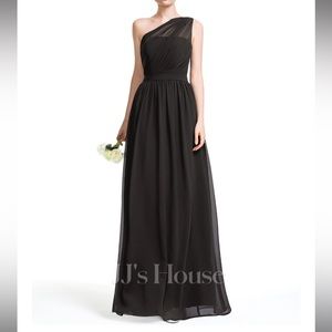 Alfred Angelo Black One Shouldered Gown Size S